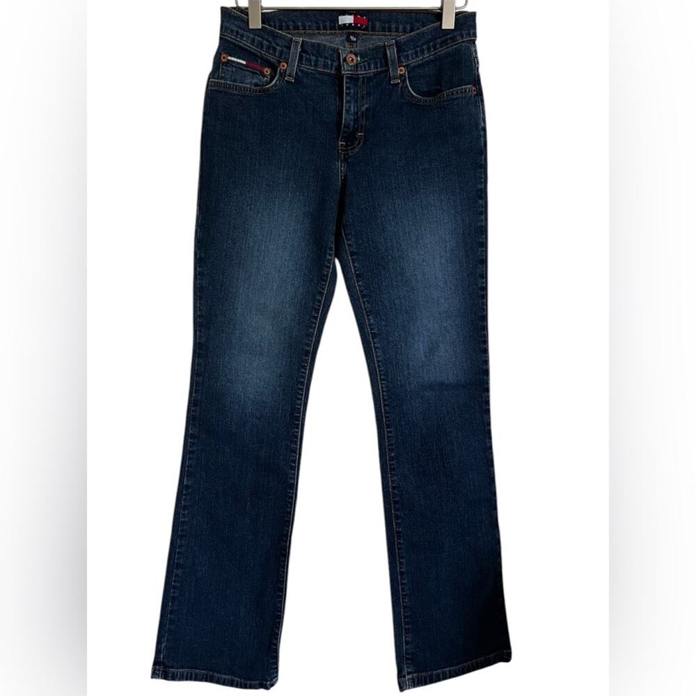 Tommy Hilfiger 2002 y2k low rise boot cut sand blasted jean size 5 /31